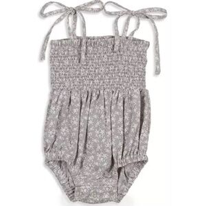 Maniere Baby Girl Textured Floral Baby Romper Size 18 months